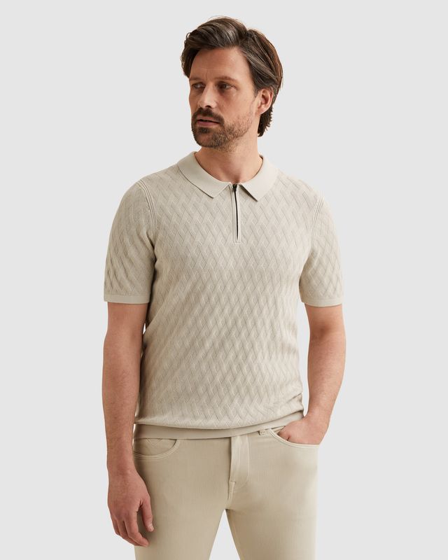 Vanguard | Polo van katoen/modal met ritssluiting VPSS2602818-9017