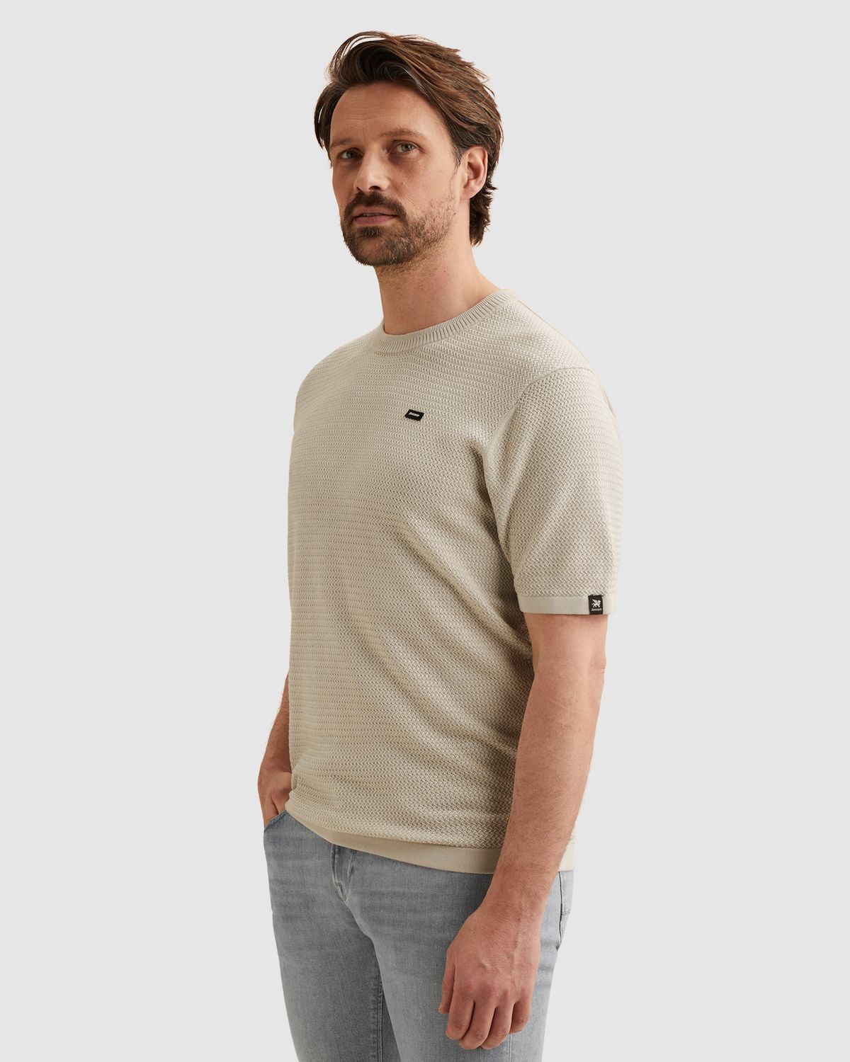 Vanguard | T-shirt van katoen/modal met structuur VTSS2602508-9017