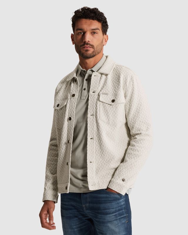 Cast Iron | Trucker jacket met allover jacquardpatroon CSW2602404-7178