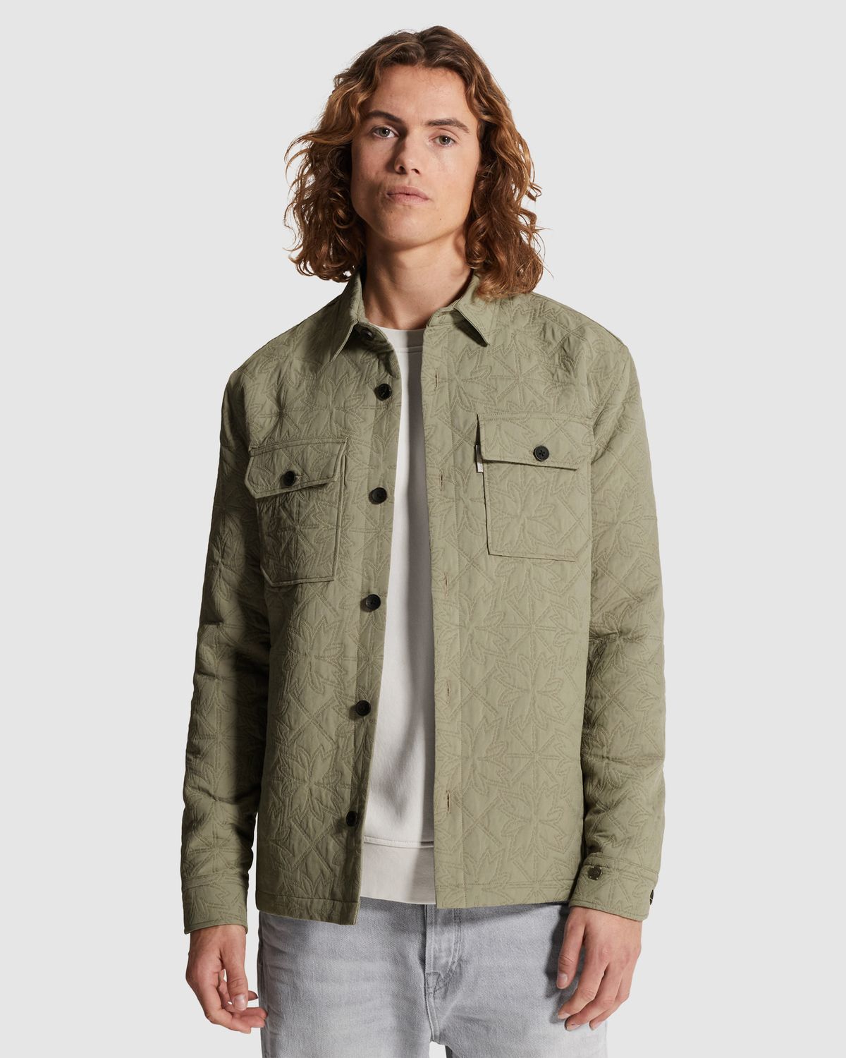 Cast Iron | Shirt jacket met allover jacquardpatroon CSI2602214-6478