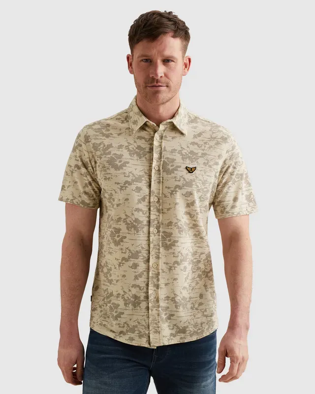 PME Legend Overhemd van jersey piqué met allover print PSIS2603254-7011