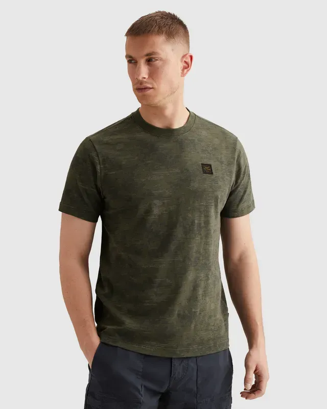 PME Legend T-shirt van slubkatoen met allover print PTSS2603574-6150