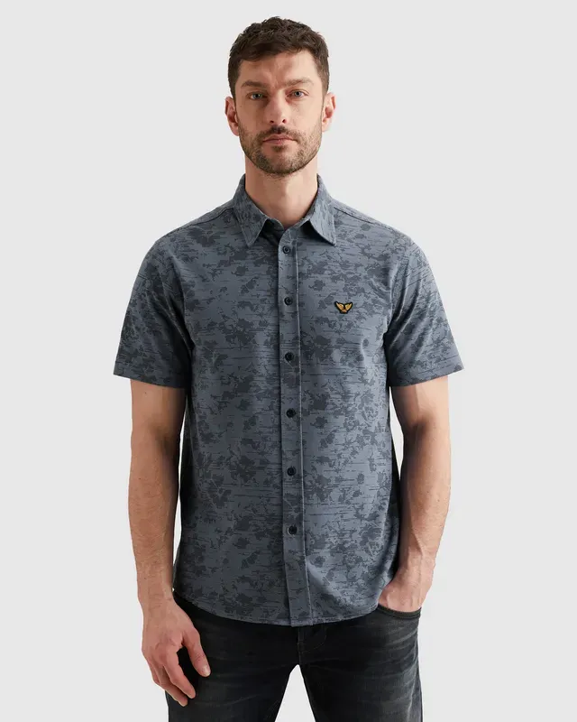 PME Legend Overhemd van jersey piqué met allover print PSIS2603254-5052