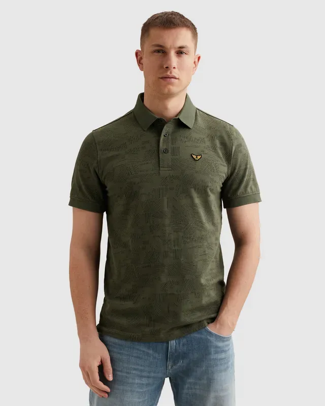 PME Legend Polo met allover jacquardpatroon PPSS2603883-6150