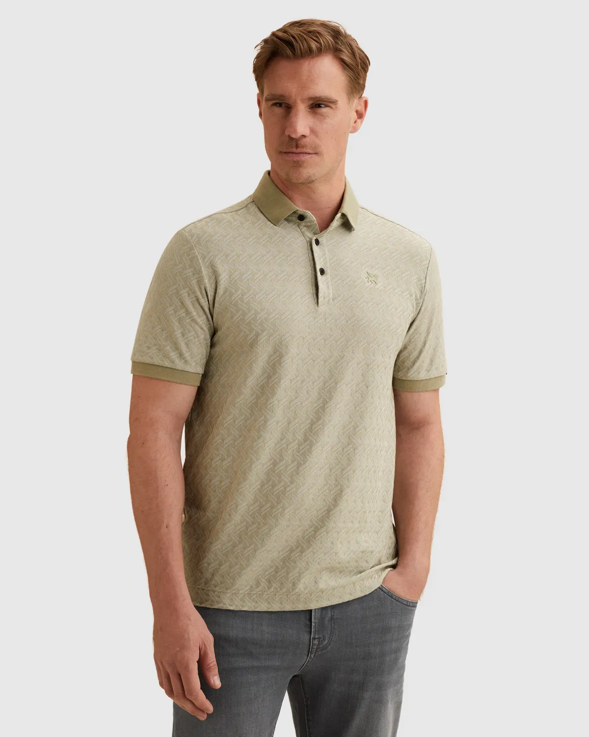 Vanguard Polo met allover jacquardpatroon VPSS2603824-6390