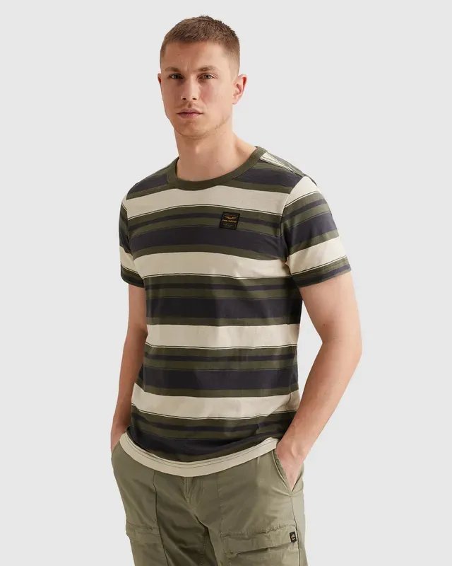 PME Legend T-shirt met meerkleurig streeppatroon PTSS2603589-6150