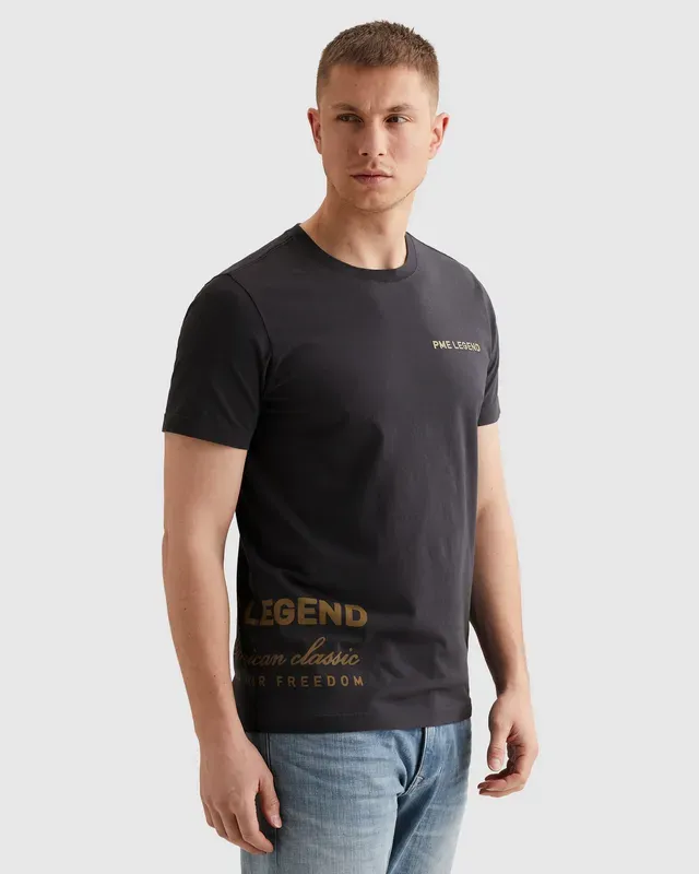 PME Legend T-shirt met off-placed artworks PTSS2603594-5278