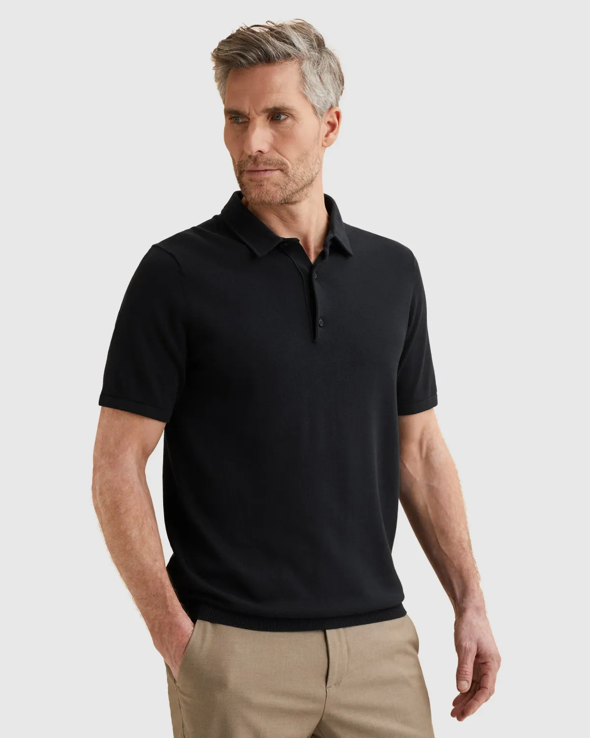 Vanguard Polo van katoen/modal met mouliné effect VPSS2603826-5073