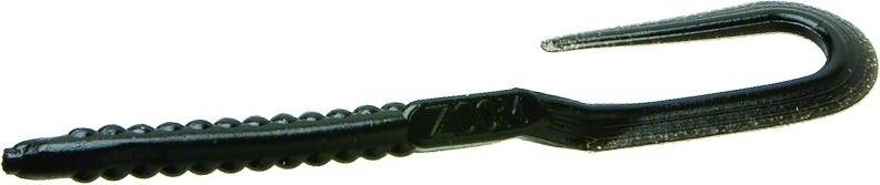 Zoom 001038 U-Tale Worm, 6 3/4&quot; 20Pk, Black