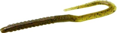 Zoom 001202-SP U-Tale Worm 6 3/4&quot; Green Pumpkin Red 5616