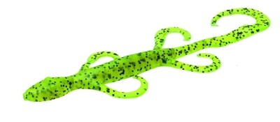Zoom 002009 Lizard, 6&quot;, 9Pk, Chartreuse Pepper