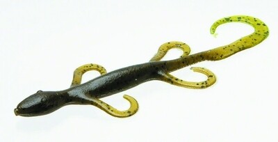 Zoom 002104 Lizard 6&quot; Green Pumpkin Chartreuse