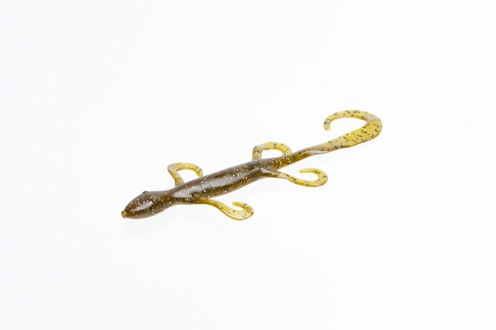 Zoom 002284 Lizard, 6&quot;, 9Pk, Green Pumpkin Magic