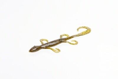 Zoom 002284 Lizard, 6&quot;, 9Pk, Green Pumpkin Magic