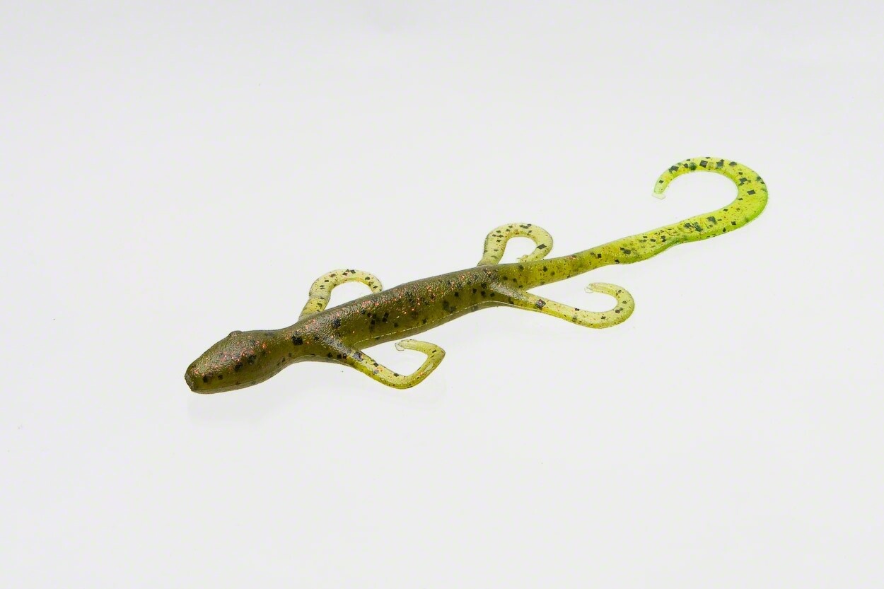 Zoom 002269 Lizard, 6&quot;, 9Pk Watermelon Red Chartreuse