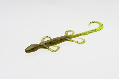 Zoom 002269 Lizard, 6&quot;, 9Pk Watermelon Red Chartreuse