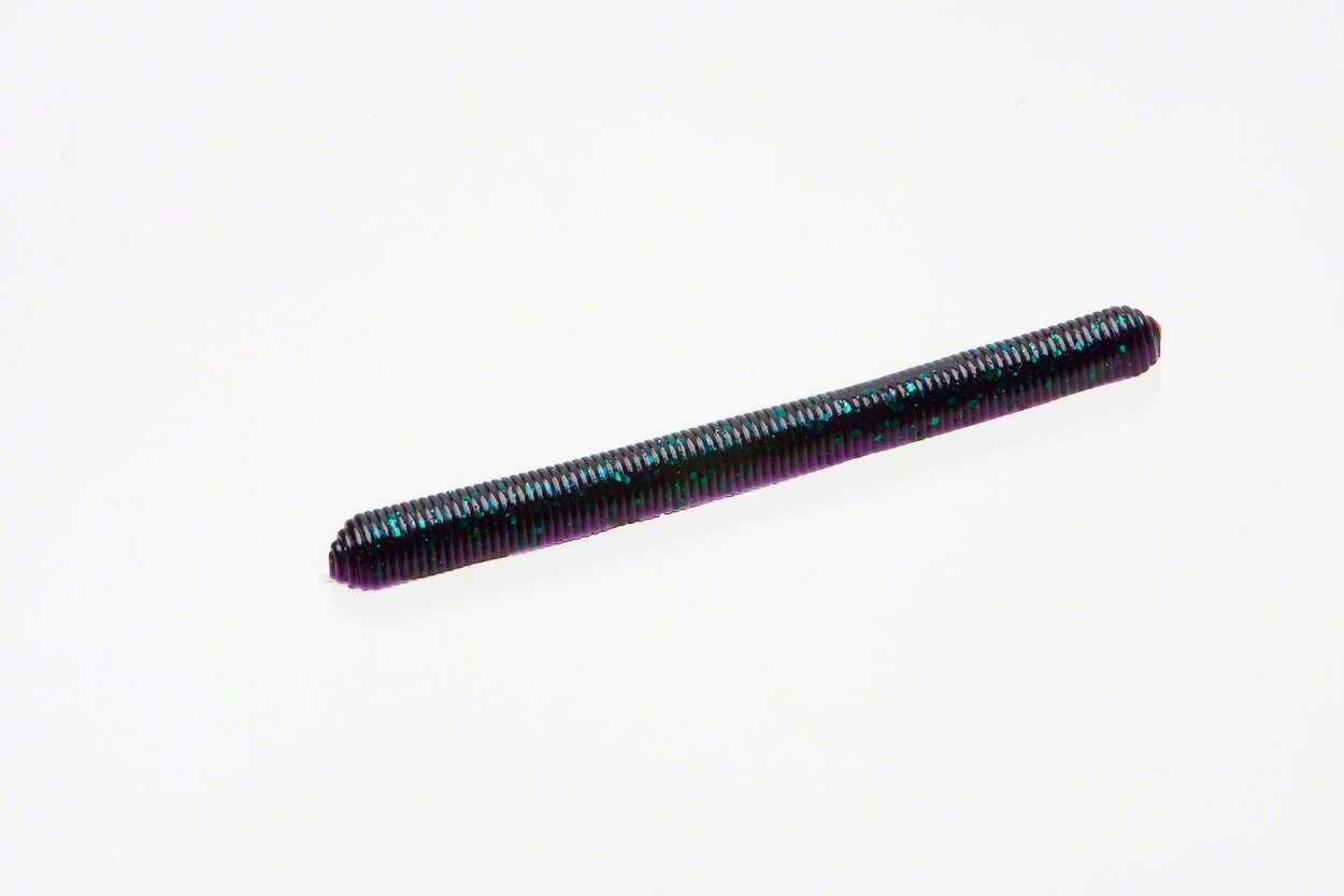 Zoom 003005-SP Fish Doctor Finesse Worm, 4", 20Pk, Junebug