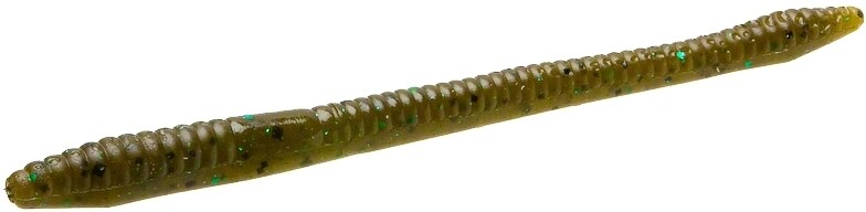 Zoom 004184 Finesse Worm , 4 1/2" 20Pk, Green Pumpkin Green