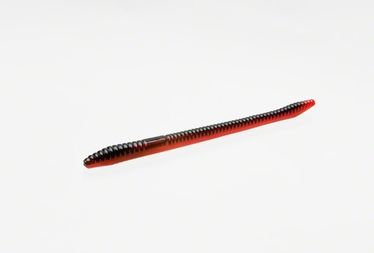 Zoom 004029 Finesse Worm , 4 1/2" 20Pk, Red Shad