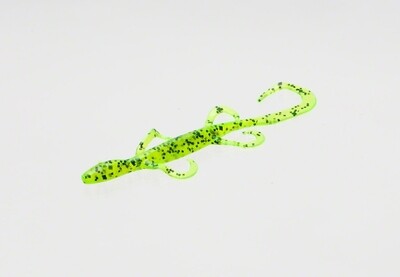 Zoom 005009 Mini Lizard , 4", 15Pk Chartreuse Pepper