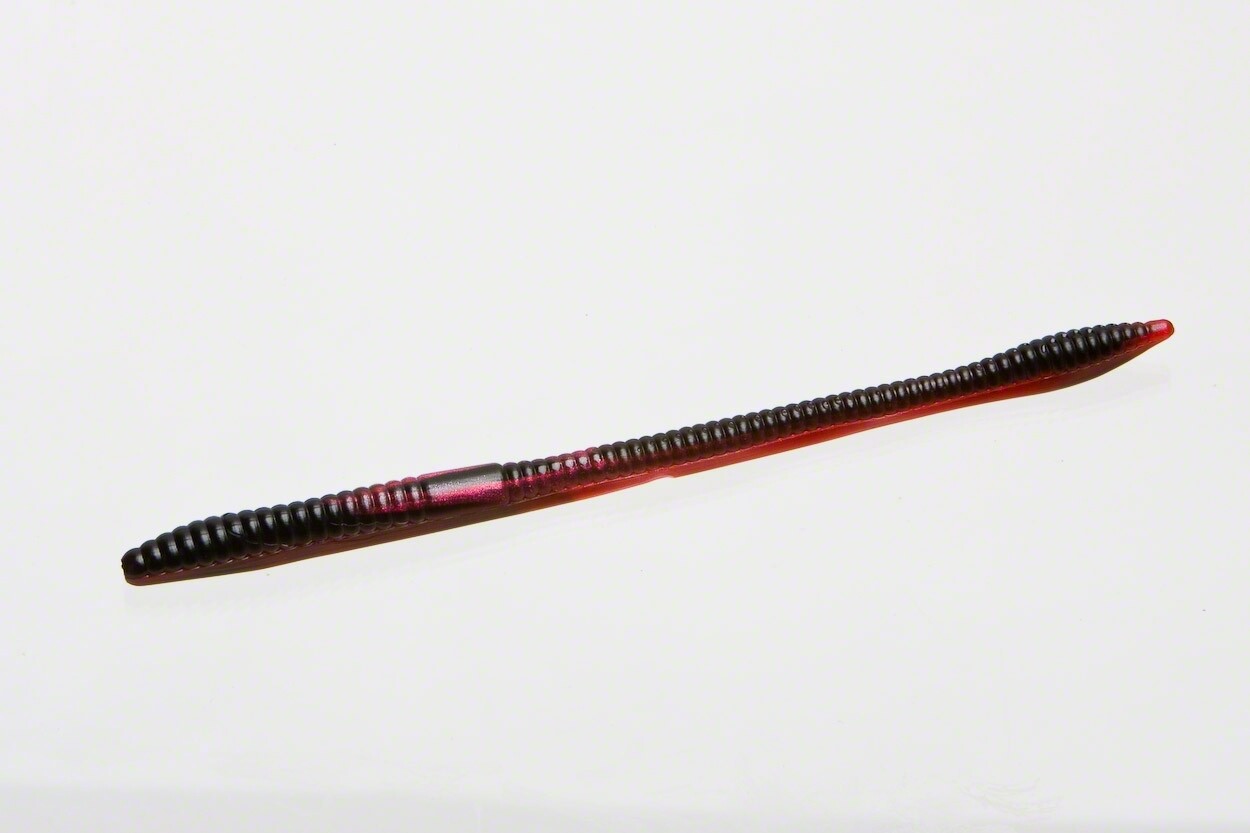 Zoom 006029 Trick Worm 6.5&quot; Red Shad 3438