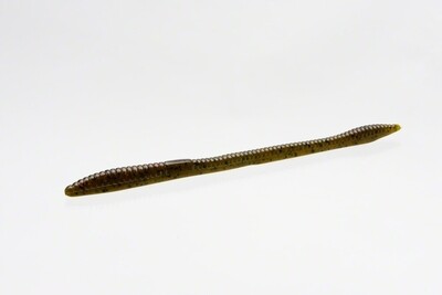 Zoom 006202 Trick Worm 6.5&quot; Green Pumpkin Red 5685