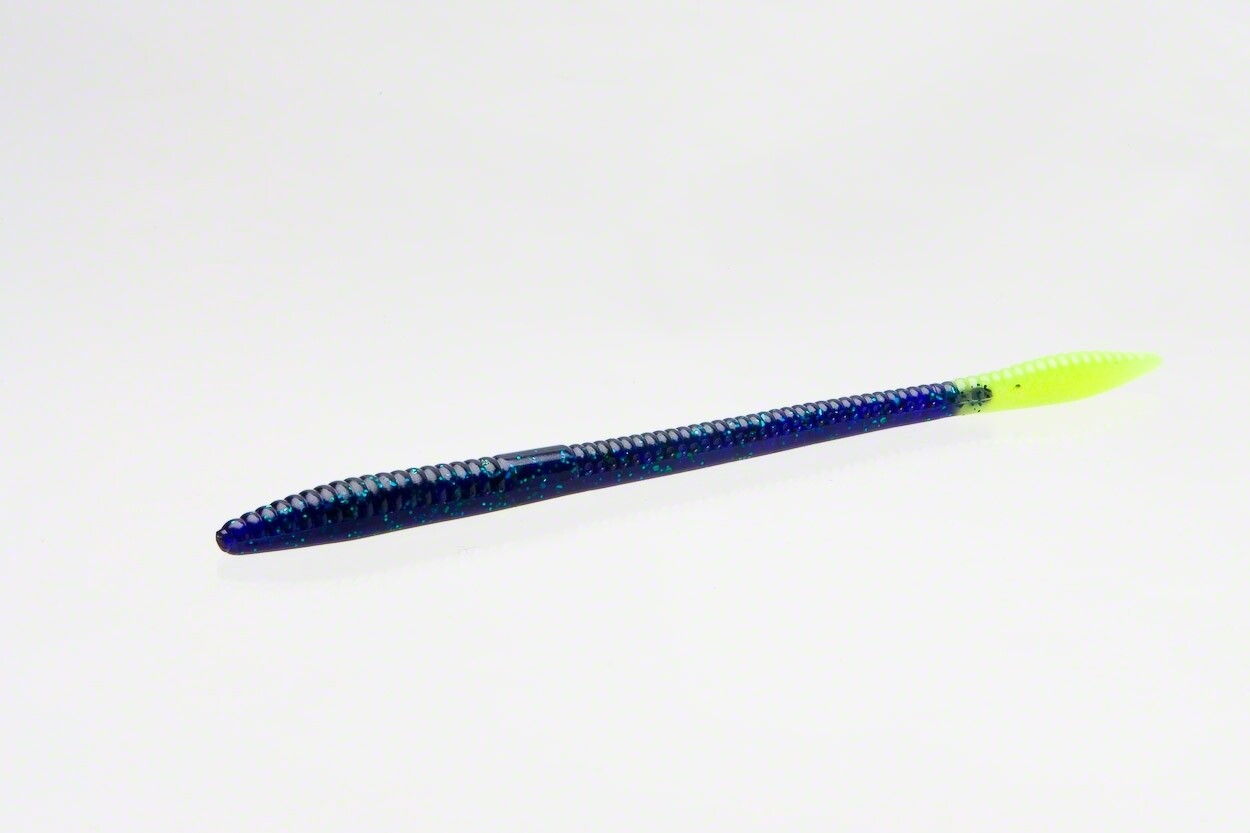 Zoom 006123 Trick Worm 6.5&quot; Junebug Chartreuse 4145