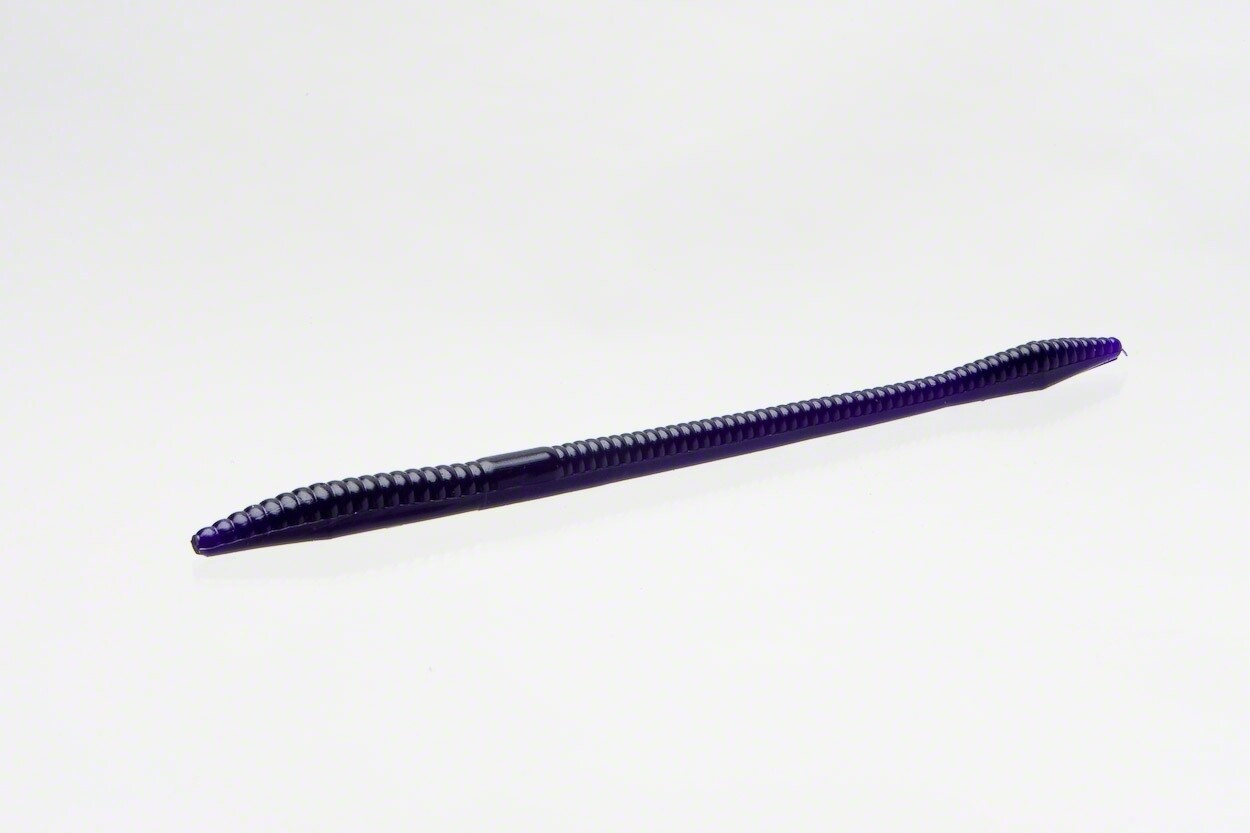 Zoom 006161 Trick Worm 6.5&quot; Black Grape 9356