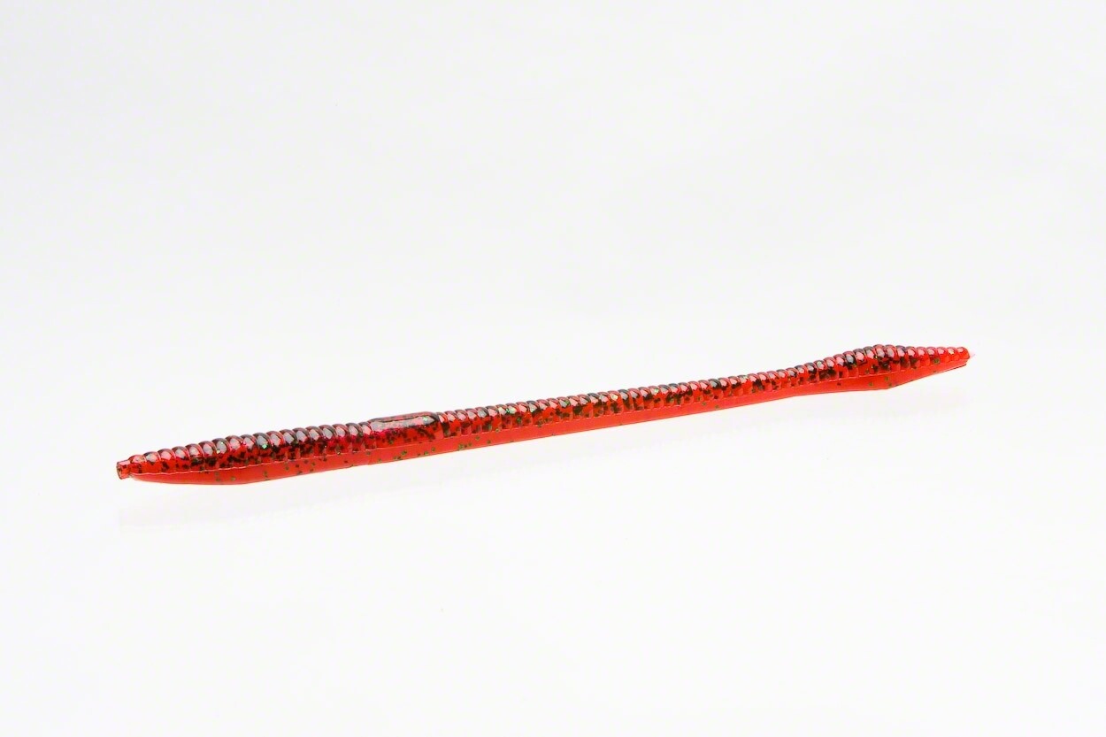 Zoom 006270 Trick Worm 6.5&quot; Red Bug Shad 1401