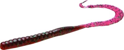 Zoom 009021 Mag II Ribbon Tail Worm 9", 20Pk, Red Bug