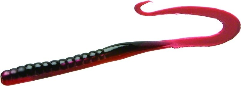 Zoom 009029 Mag II Ribbon Tail Worm 9", 20Pk, Red Shad