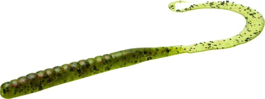Zoom 009054 Mag II Ribbon Tail Worm 9", 20Pk, Watermelon Red