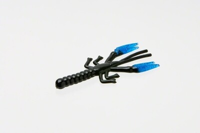 Zoom 014128 Lil Critter Craw , 3" 12Pk, Black Blue Claw