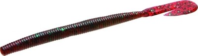 Zoom 018021 Ultra-Vibe Speed Worm 6", 15Pk, Red Bug