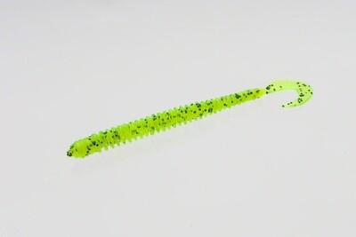 Zoom 017009 Dead Ringer Finesse Worm, 4", 20Pk, Chartreuse Pepper