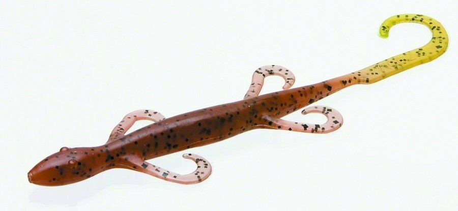 Zoom 033015 Magnum Lizard , 8&quot;, 9Pk Pumpkin Chartreuse