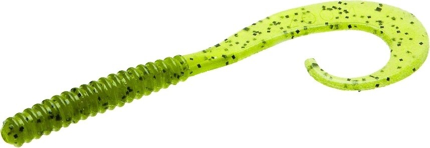 Zoom 035019 Dead Ringer Curly Tail Ring Worm, 6", 20Pk, Watermelon Seed