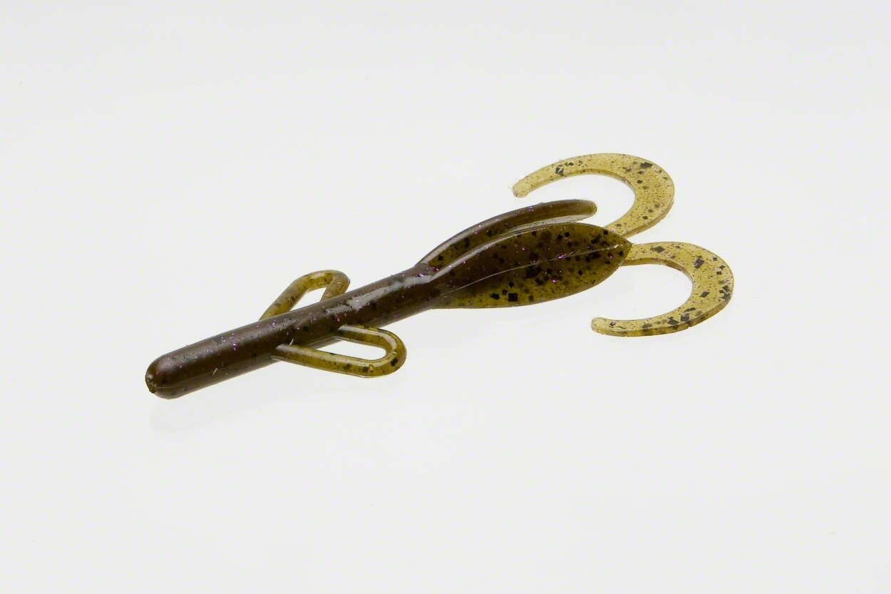 Zoom 042248 Baby Brush Hog Jig, Green Pumpkin Purple