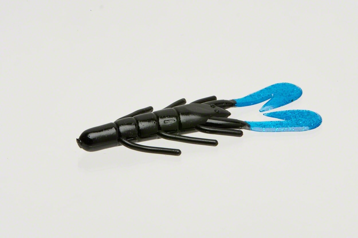 Zoom 080128 Ultra-Vibe Speed Craw 3 1/2", 12Pk, Black Blue Claw