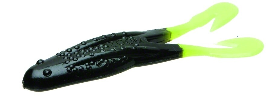 Zoom 083125 Horny Toad, 4 1/4&quot;, 5Pk Black Chartreuse Tail