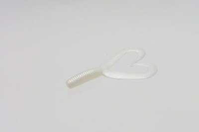 Zoom 020045 Creepy Crawler Twin Tail Grub/Trailer, 3&quot;, 16Pk, White