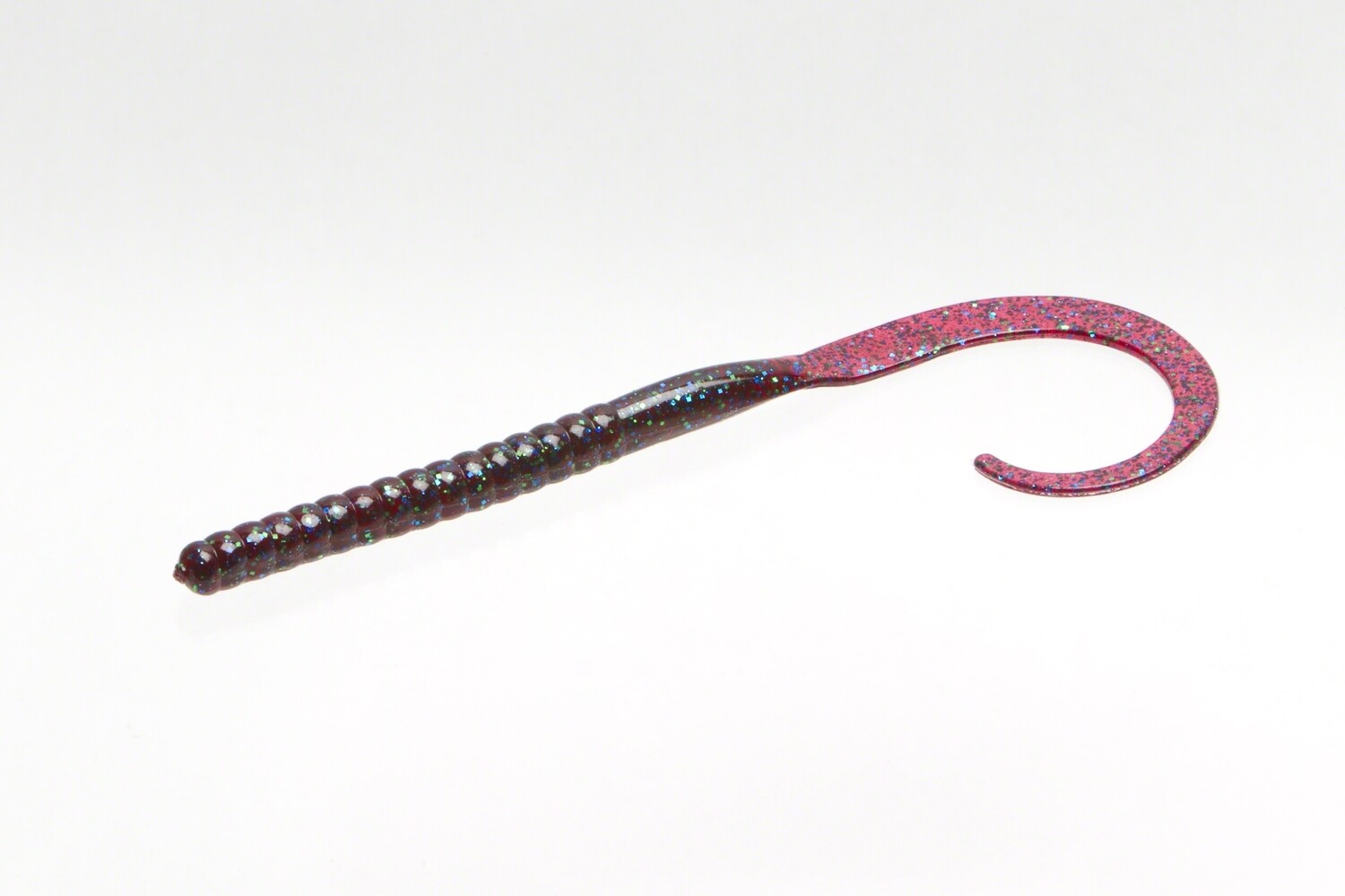 Zoom 118113  Magnum Ol&#39; Monster Curled Tail Worm , 12&quot;, 5Pk, Plum Apple
