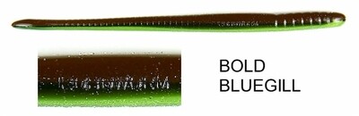 Roboworm SF-A7K3 FAT Straight Tail Worm, 6", Bold Bluegill, 8/Pack