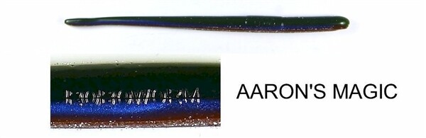 Roboworm ST-8296 Straight Tail Worm 4 .5", Aaron's Magic, 10/Pack