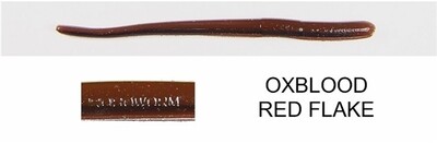 Roboworm Straight Tail Worm, 4 .5", Oxblood Red Flake, 10/Pack
