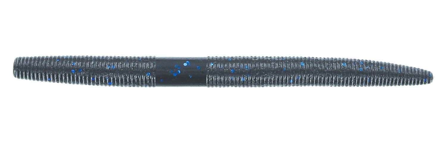 Yamamoto 9L-05-021 Senko Worm, 6&quot; 5pk, Black with Large Blue