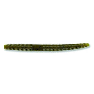 Yamamoto 9x-05-297 Senko Worm, 7", 5pk, Green Pumpkin with Black