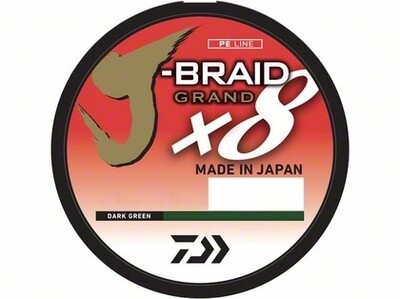 Daiwa JBGD8U65-150DG J-Braid x8 Grand 8 Strand Braided Line, 65Lb