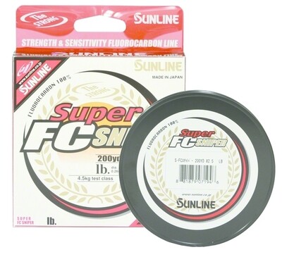 Sunline Super FC Sniper Fluorocarbon Line 8lb 200yd Natural Clear