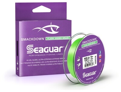 Seaguar 10SDFG150 Smackdown Braided Line Flash Green 10lb 150yd